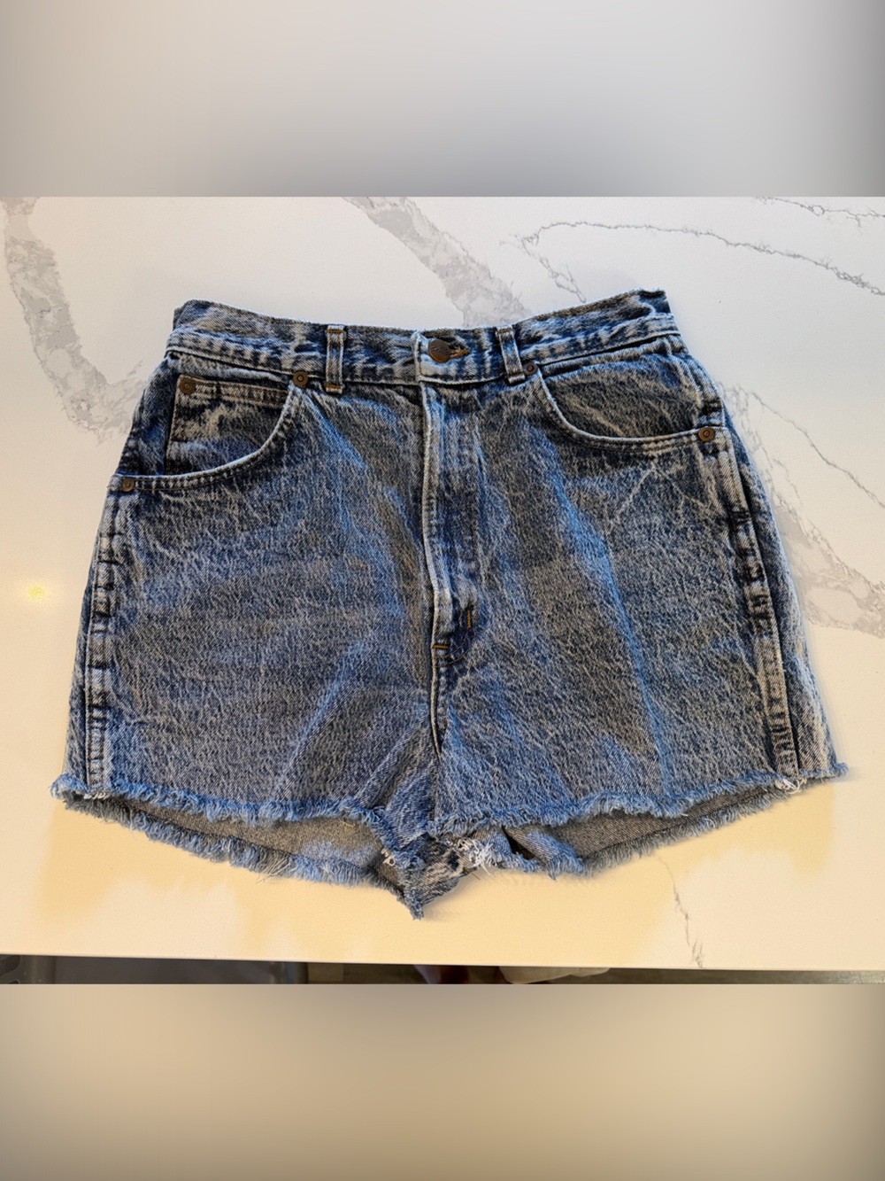 Vintage chic jean shorts.